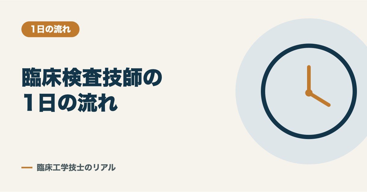 臨床検査技師の1日の流れ|検体検査と生理検査のスケジュール例